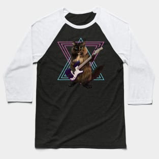 Cat playing bass guitar Baseball T-Shirt